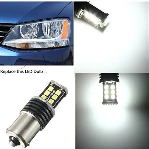 

2 шт., 1156 BA15S P21W 15 Светодиодный 2835 SMD, белые дневные ходовые огни, противотуманные задние фонари заднего хода, лампа поворосветильник, 12 В посто...