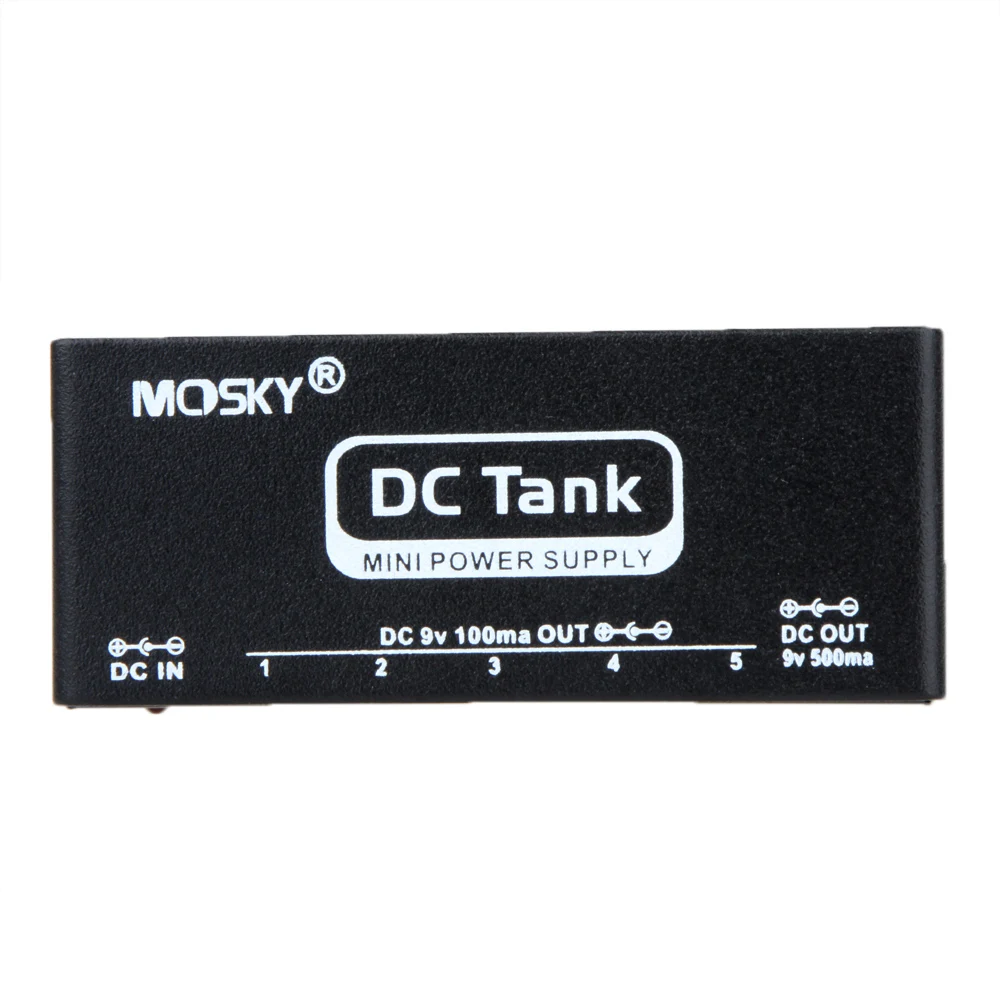 Компактный портативный мини источник питания DC Tank для гитарного эффекта 9 В шесть