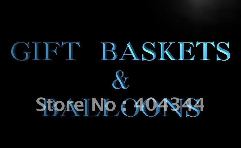 

LB860- Gift Baskets & Balloons Party LED Neon Light Sign home decor crafts