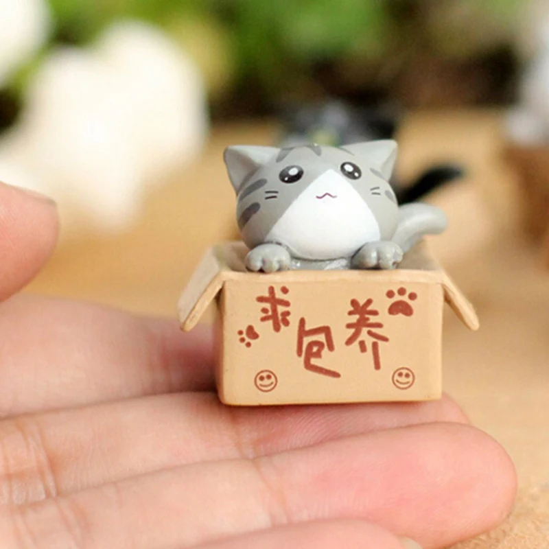 Милый Кот мини Фея Смола декоративные поделки украшение дома Террариум