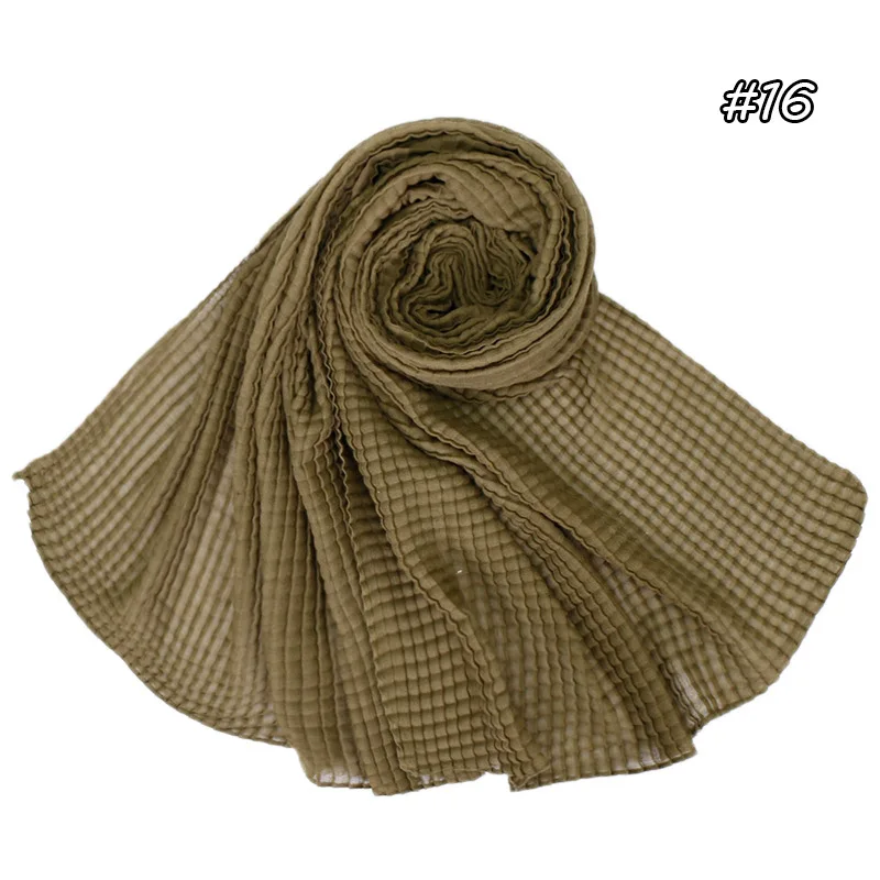 2019 новые модные волнистые гофрированные шарфы шаль длинный женский пузырьковый