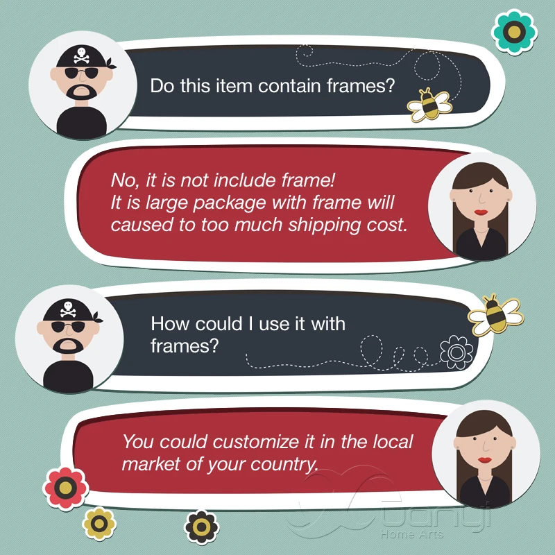 Карта мира Холст 5 шт. настенное Искусство Классическая картина Печать на холсте