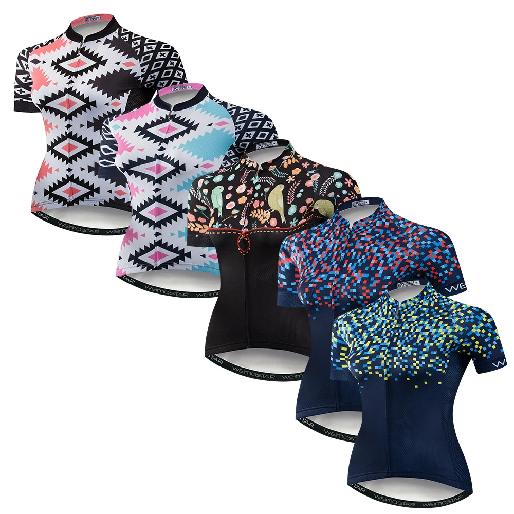 

Weimostar Summer Women Cycling Jersey Mtb Mountain Bicycle Shirt Breathable Ciclismo Bike Wear Cycling Clothing girl