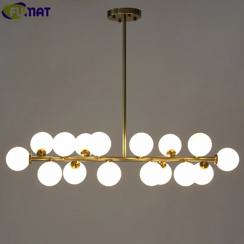 FUMAT 16 голов Золотой корпус пузырьковый стеклянный шар люстры для гостиной