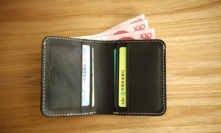 LAN натуральная кожа мужской ручной работы короткий кошелек из телячьей кожи