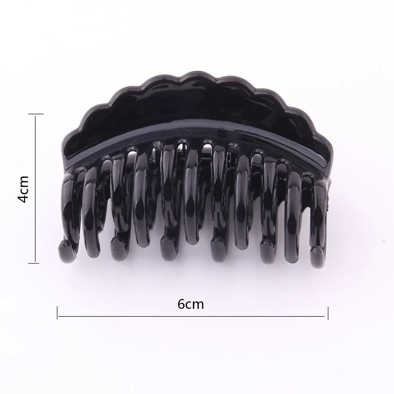 6 cm Новинка, Лидер продаж, классические Когти для волос для женщин, большой размер, твердый пластиковый Краб для волос, когти омаров, дизайнерские шпильки, аксессуары - Цвет: 6 cm