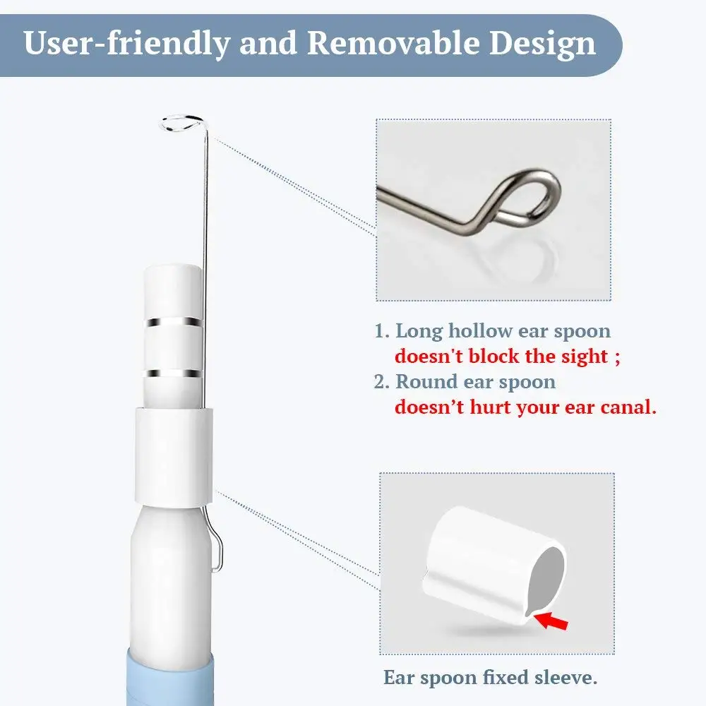 1.3MP 3 In 1 USB OTG Visual Ear Cleaning Endoscope Spoon Functional Diagnostic Tool Cleaner Android 720P Camera Pick | Электроника