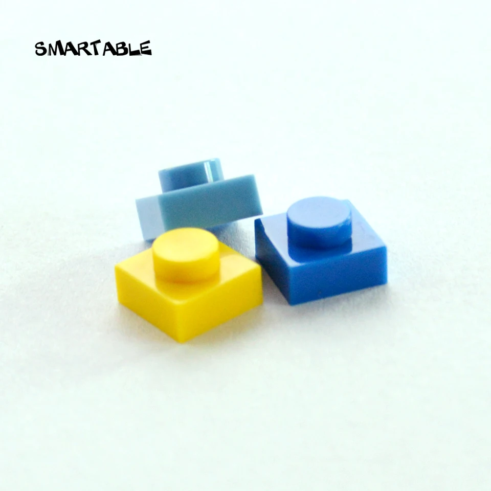 Умная пластина 1x1, строительный блок, часть, сделай сам, логотип, qr-код, игрушка для детей, 48 различных цветов, совместима с основным брендом, 3024, 588 шт./лот