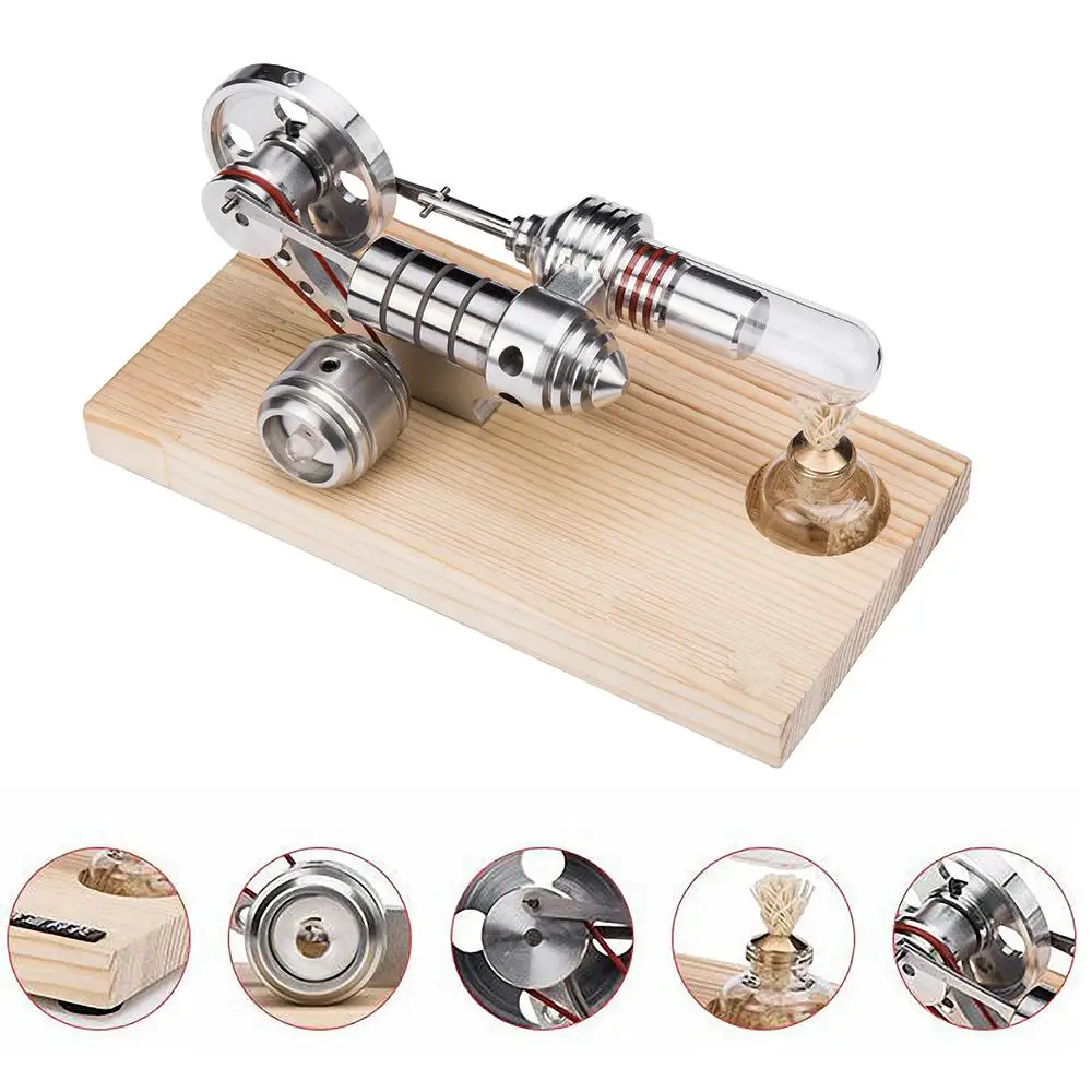 Мини двигатель Stirling DIY креативная Модель двигателя образовательный тепловой