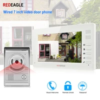 redeagle 7 inch tft lcd monitor ir night vision camera wired color video doorbell door phone intercom system