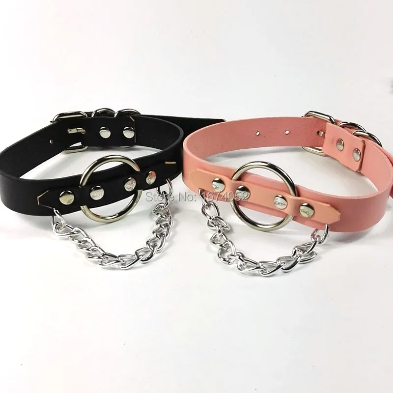 Панк Харадзюку 100% ручная работа женское кожаное колье для девочек ажурное