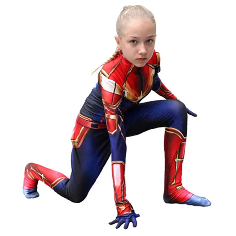 Marvel Captain 3D супер герой Косплей с длинным рукавом Женские комплекты для йоги боди