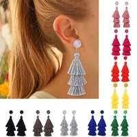hocole boho long tassel earrings multi color fringed statement geometry long drop earring for women wedding jewelry bohemian2019
