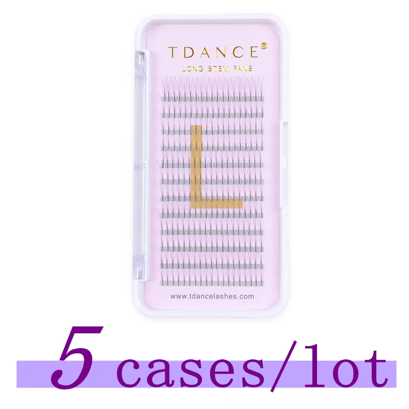 TDANCE 5 шт/лот наращивание ресниц тепла скрепленные предварительно сделанные фен