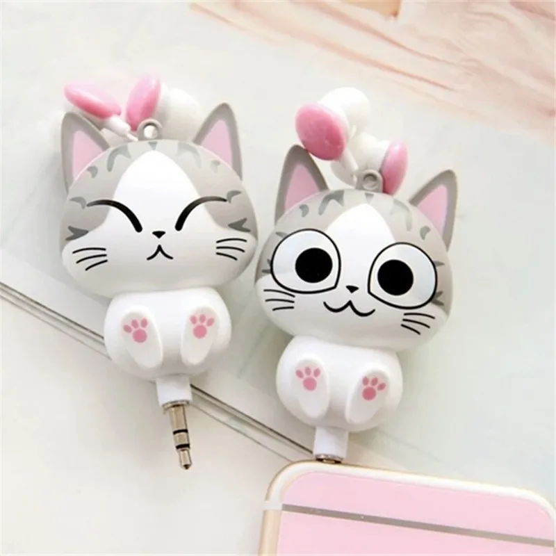 Chiclits милый кот наушники-вкладыши мультфильм панда сладкий дом универсальный выдвижной автоматический 3,5 мм гарнитура для телефона MP3 Gfits