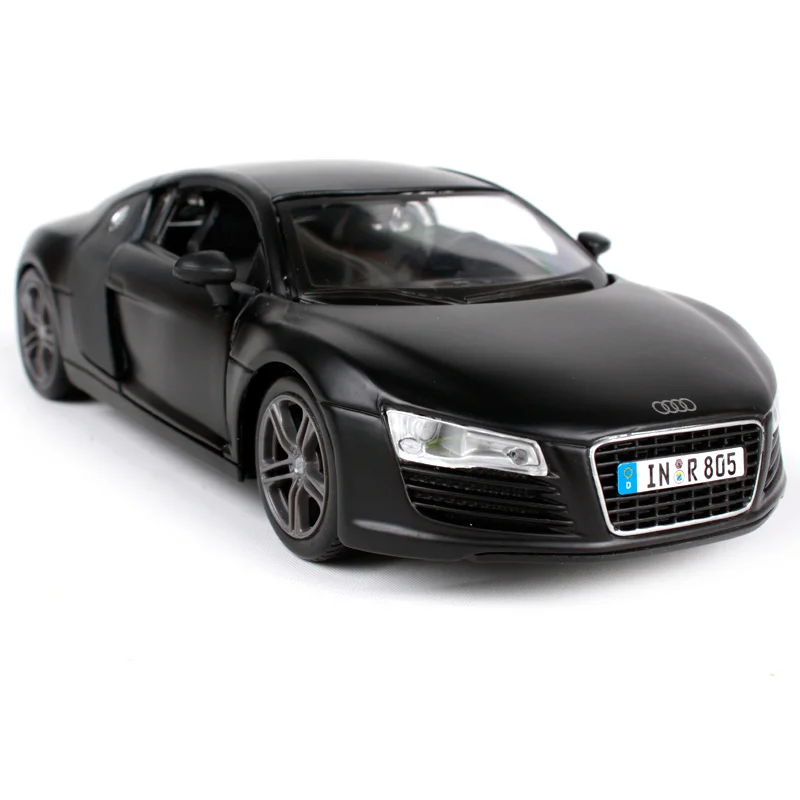 Модель автомобиля Maisto Audi R8 1:24 литой под давлением игрушка черного и синего цвета