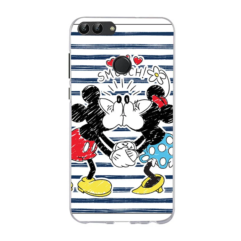 SICOOTE для funda huawei P8 lite 2017 чехол силиконовый прозрачный p smart p20 Funda marble Mickey |