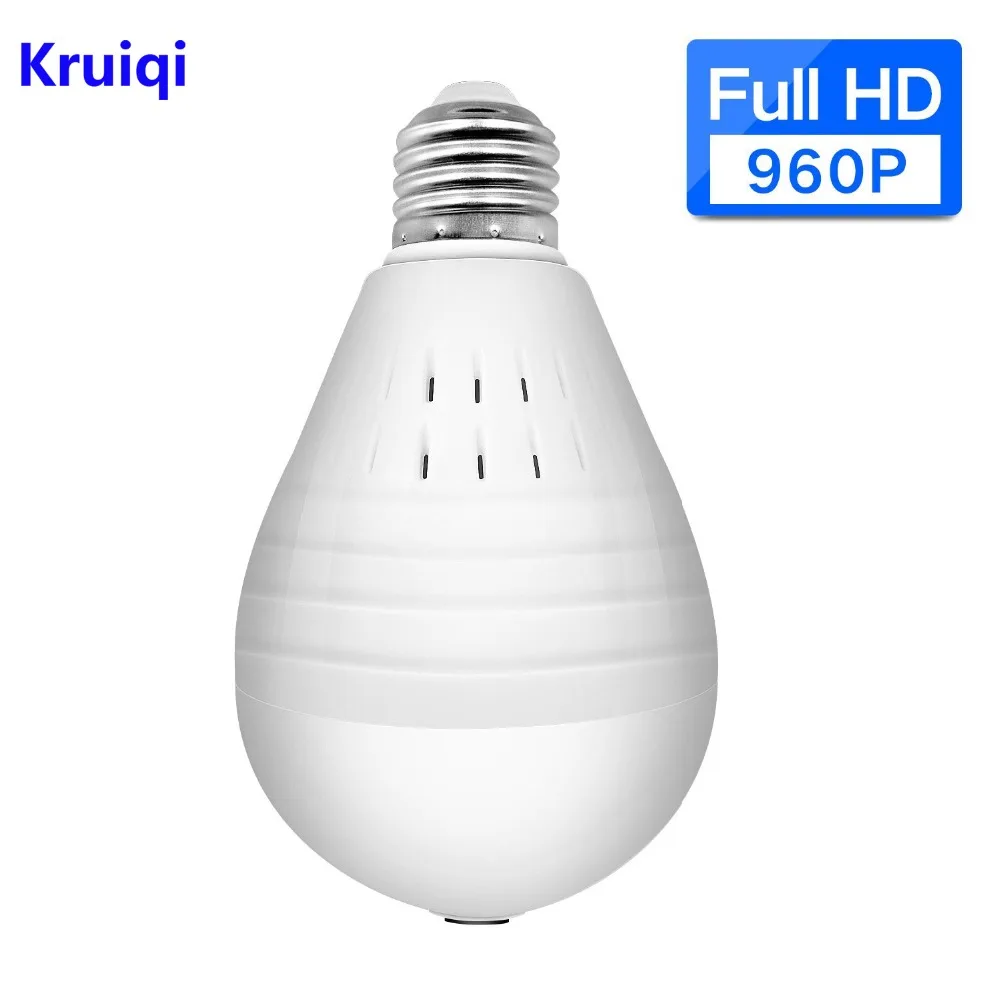 Wi-Fi лампочка Kruiqi для камеры безопасности с 1080P 960P HD обнаружением движения и