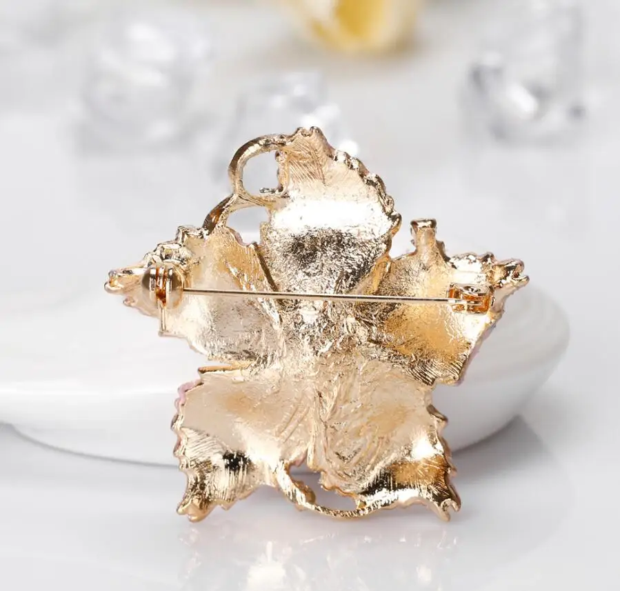 CSxjd ручная роспись капли масла блестящий розовый цветок жемчужные броши