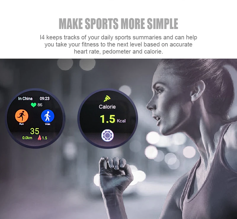 Kingwear I4 умные часы спортивные Шагомер камера водонепроницаемая поддержка gps