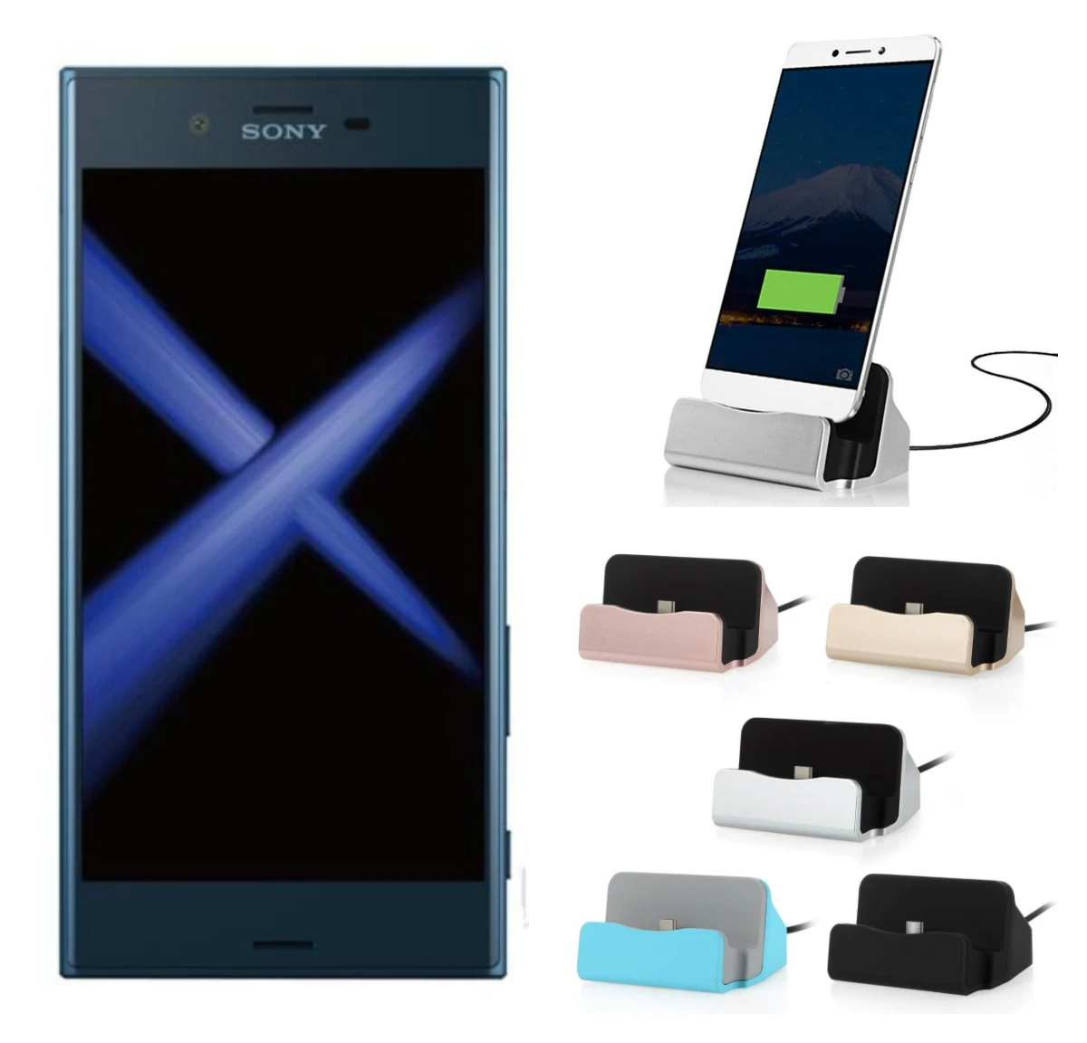 Лидер продаж док станция USB Type C для Sony Xperia XZ X Compact Premium XZs зарядная с подставкой|charger