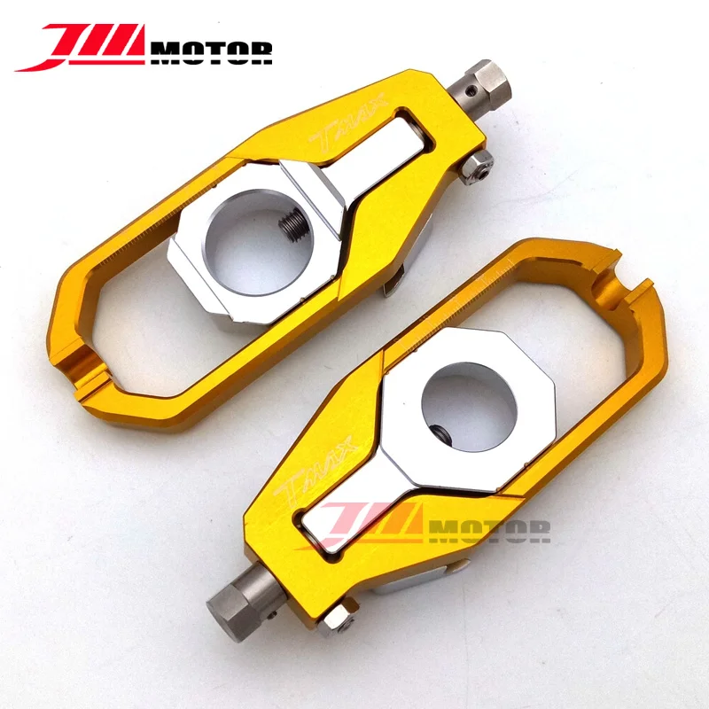 

Gold Color For YAMAHA TMAX530 T-MAX530 2012-2016 High Quality Motorcycle CNC Rear Axle Spindle Chain Adjuster Blocks