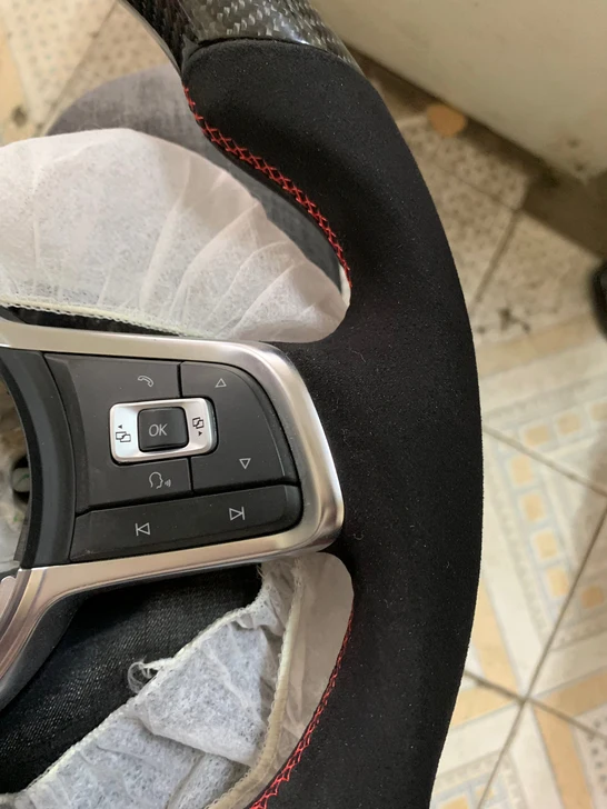 Рулевое колесо из углеродного волокна для GOLF MK7.5 R Golf MK7 рулевое с перфорацией кожи