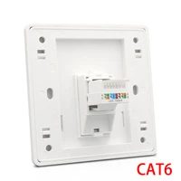 cat6 rj45 network wall face cover one port internet panel extruded wire lan socket for tenda network switch