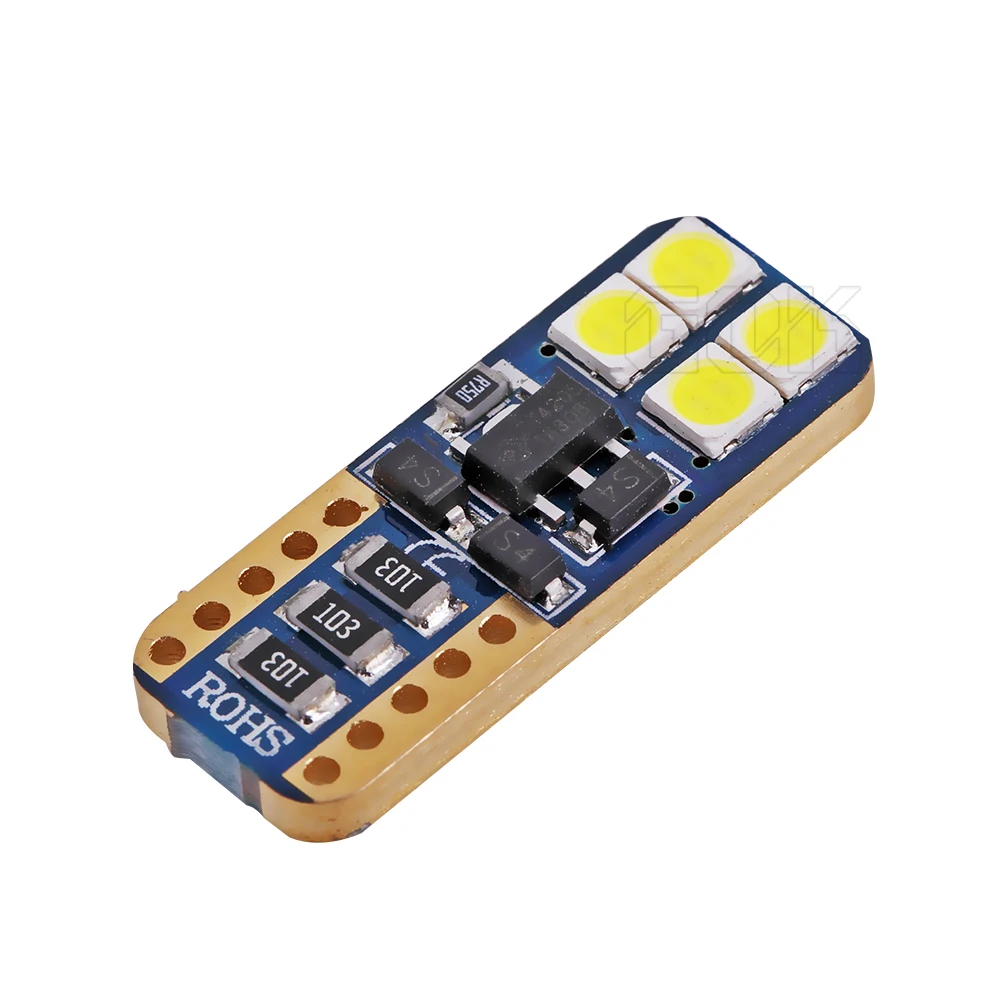 1 шт. автомобильный светодиод T10 8SMD 3030 СВЕТОДИОД canbus белый габаритный фонарь без