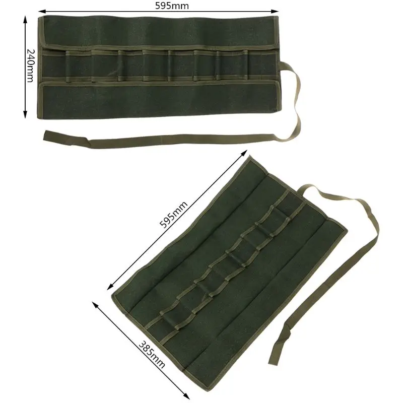 

BENGU Gardening Landscape Hardware Toolkit Bag Waterproof Canvas 10 Multi Organize Straps Slots Storage Pouch Worker Accessories