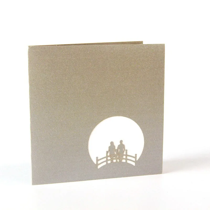 3D лазерная резка ручная работа мостик романтического возлюбленного бумажная