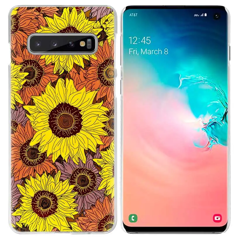Ван Гог цветы ромашки чехол для samsung Galaxy S10 5G S10e S9 S8 M30 M20 M10 J4 J6 плюс J8 Note 8 9 прозрачный жесткий чехол для мобильного телефона