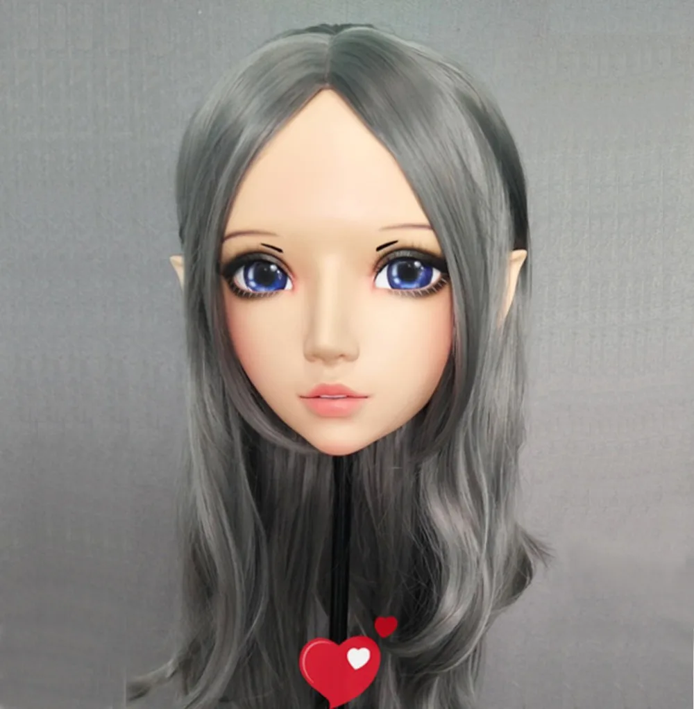 (XiaoEr3) милая девочка каучуковые полуголовы кигуруми BJD глаза Трансвестит Косплей