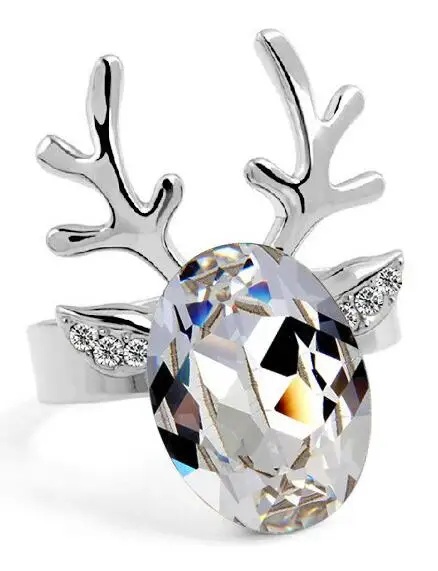 Lovely gift Austrian Crystal Ringhopupply Korean Ring fashion jewelry Personality woman | Украшения и аксессуары