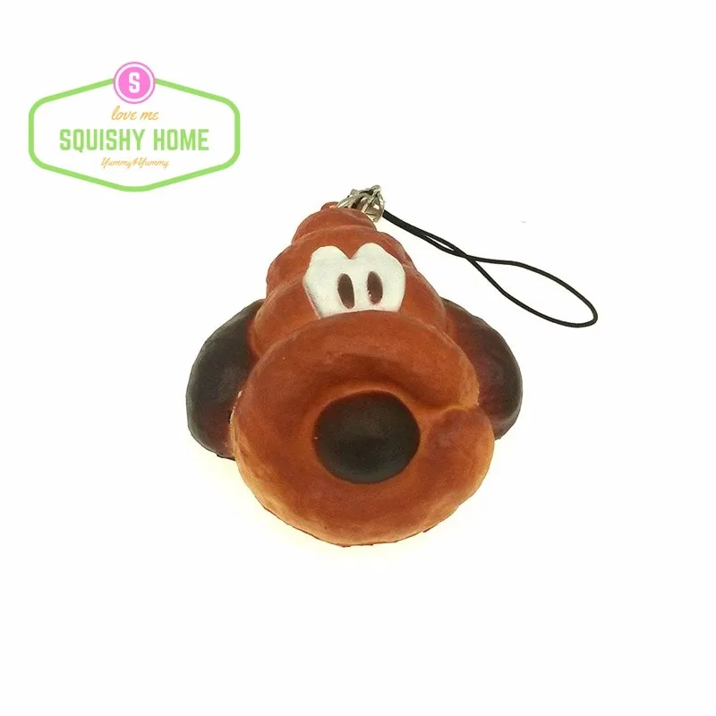 Kuutti Squishy случайный один кусок Kawaii Dog Bread Phone Charms детская игрушка подарок мягкая