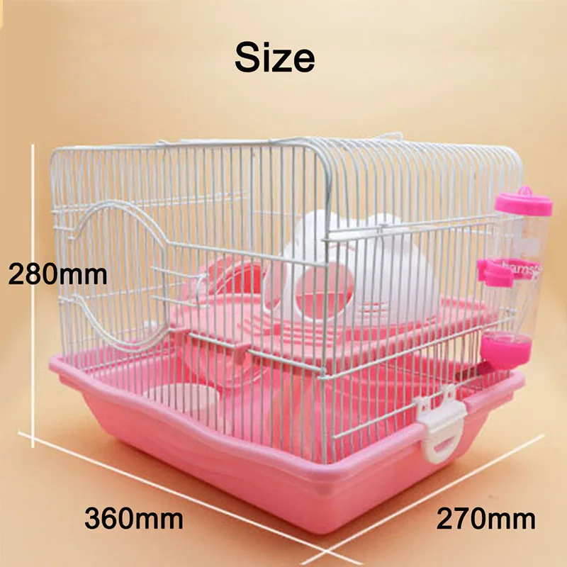Двухслойная клетка для хомяка переносная домашних животных домик маленьких