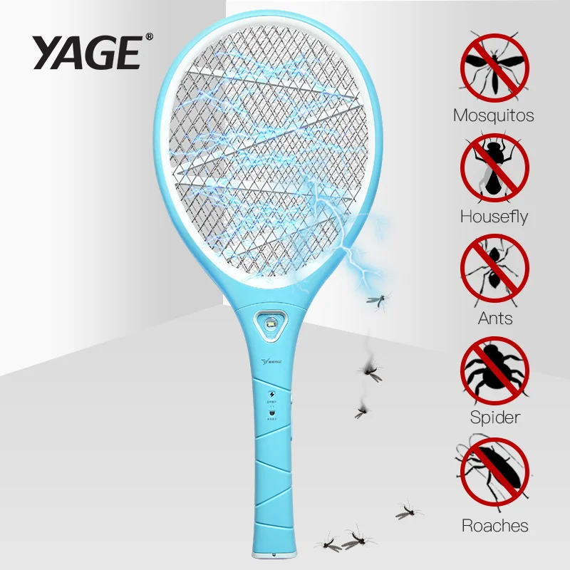 YAGE Pest Control Electric Mosquito Swatter Killers Bug Zapper Reject Racket Trap Home Tool 2200V Shock 400mAh | Дом и сад