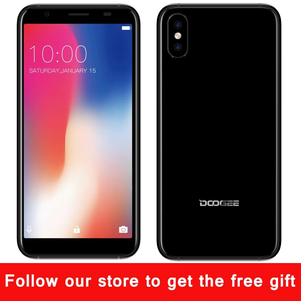 Оригинальный DOOGEE X55 смартфон 5 дюймов Android 7 1 2800 мАч 3 камеры ГБ 16 IDMTK6580