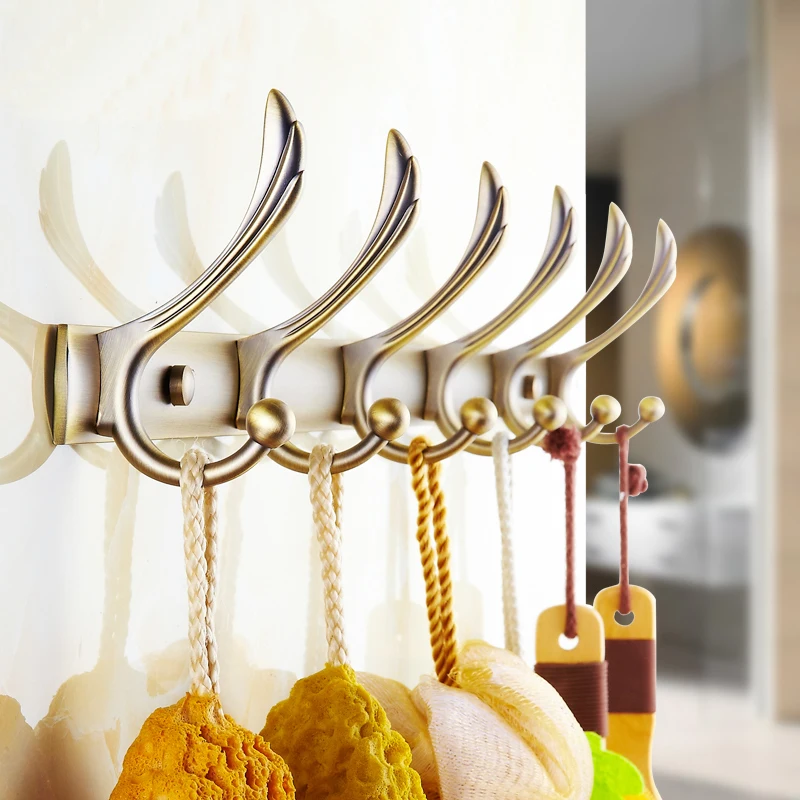 3 6 крючков для ванной/кухни крючки полотенец на двери настенные из цинкового