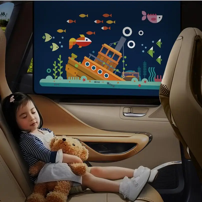 

Universal Car Sun Shade Cover Curtain Suction Cup Cartoon Proof Side Window Sunshade Cover For Baby Kids