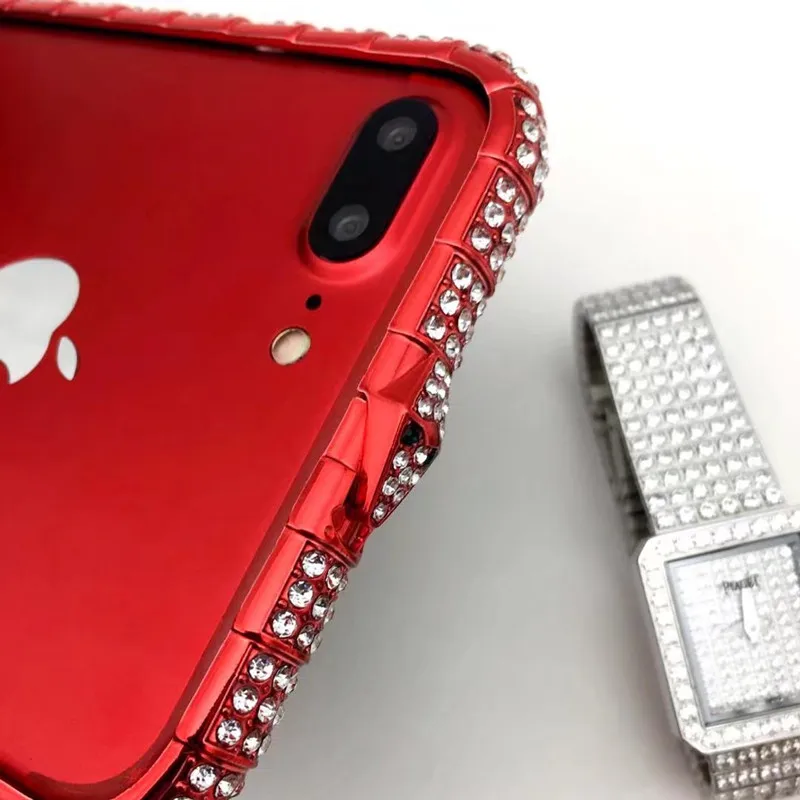 Роскошный Шикарный чехол-бампер с алмазами для Iphone X 8 8Plus 7 7Plus 6S 6Plus чехол