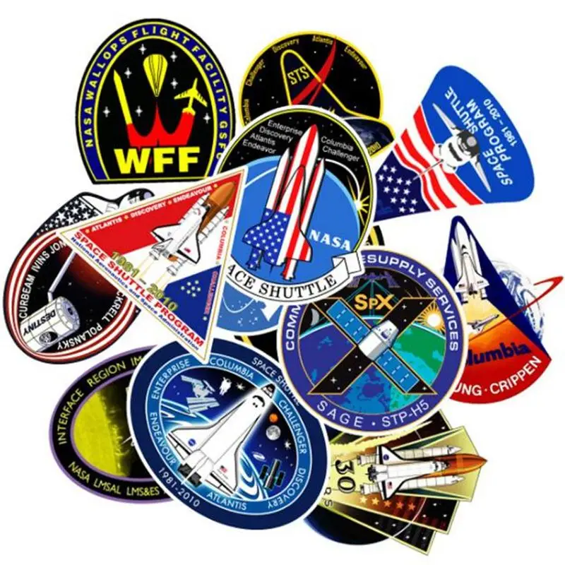 45pcs/Lot Spaceflight Graffiti Sticker For Notebook Guitar Motorcycle Skateboard Stitch Waterproof Retro Cool Stickers Pegatinas | Игрушки и