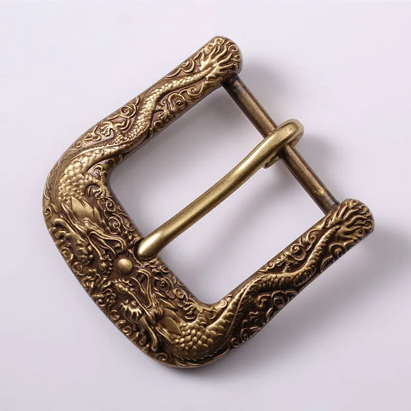 

40mm Vintage Dragon Copper Solid Brass Horseshoe Belt Buckle DIY Leathercraft Metal Accessories 411