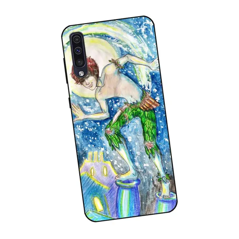 P164 в стиле Питер Пэн Черный силиконовый чехол для samsung Galaxy A6 A7 A8 A9 A10 A30 A40 A50 A60 A70 A80 A90