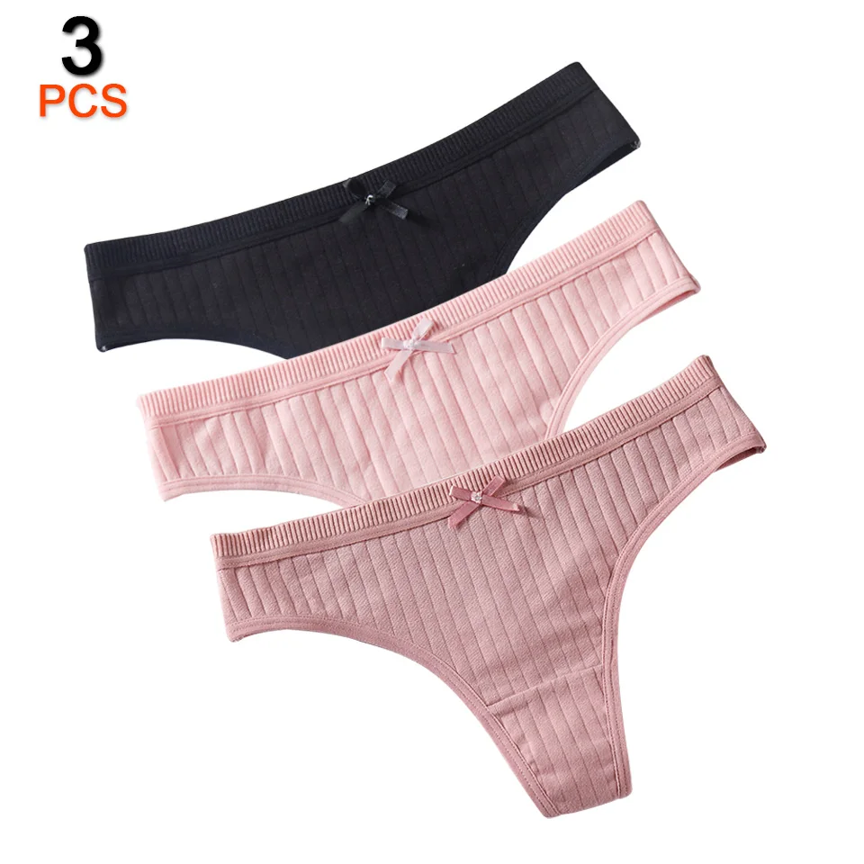 DSpink QPink Black 3 шт./лот, женские хлопковые стринги и стринги, бесшовные трусики, нижнее белье, женские сексуальные трусики, женское нижнее белье, женские танга, новинка - Цвет: DSpink QPink Black