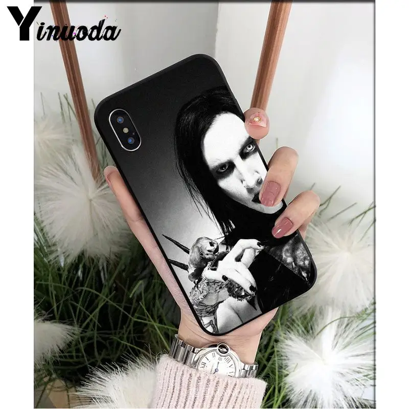 A11 Yinuoda Мэрилин Мэнсон DIY печать рисунок чехол для телефона оболочка для Apple iPhone 8 7 6 6S Plus X XS MAX 5 5S SE XR чехол - Цвет: A11