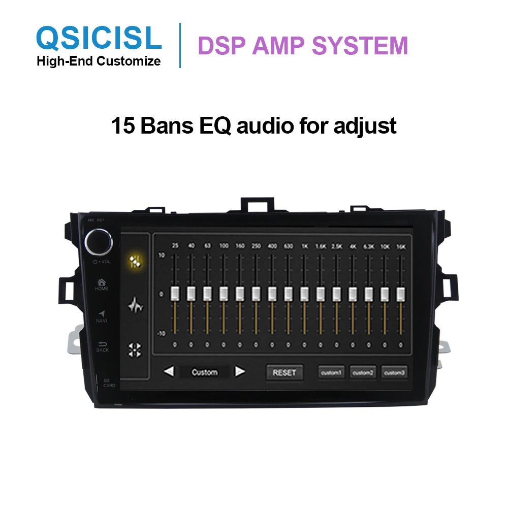 Автомобильный мультимедийный плеер Android 9 0 IPS дюймов 4 Гб + 64 ГБ для Toyota Corolla 2007-2013