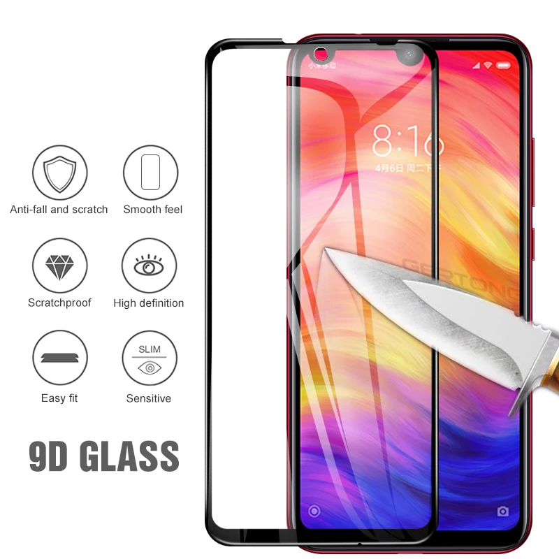 Защитное стекло 9D на весь экран для Xiaomi Redmi 7 Pro Note 7A K20 Mi 9T pro передняя крышка