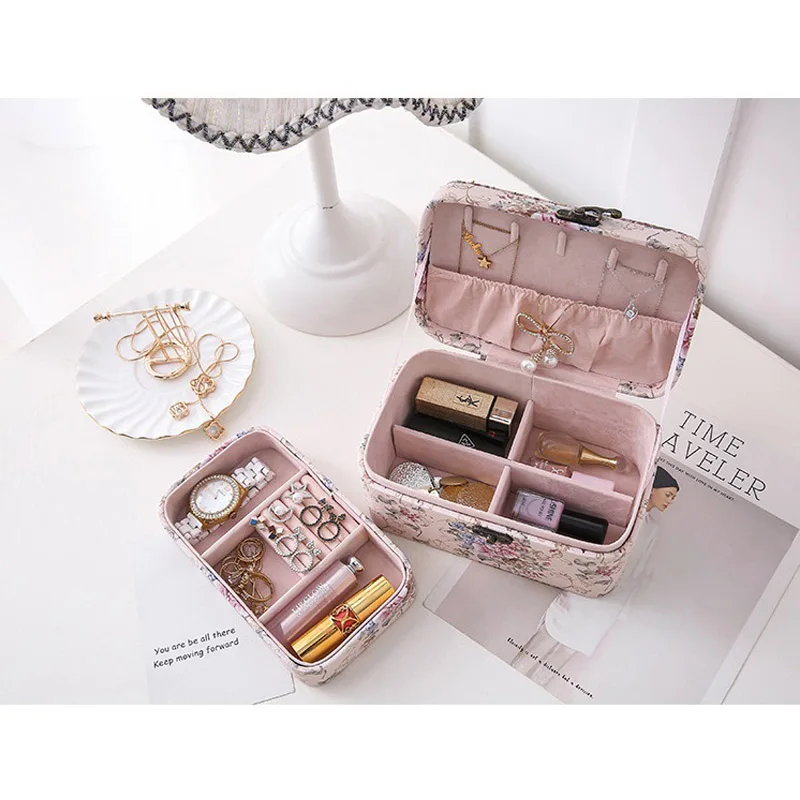 Шкатулка для украшений портативная путешествий коробка хранения сережек