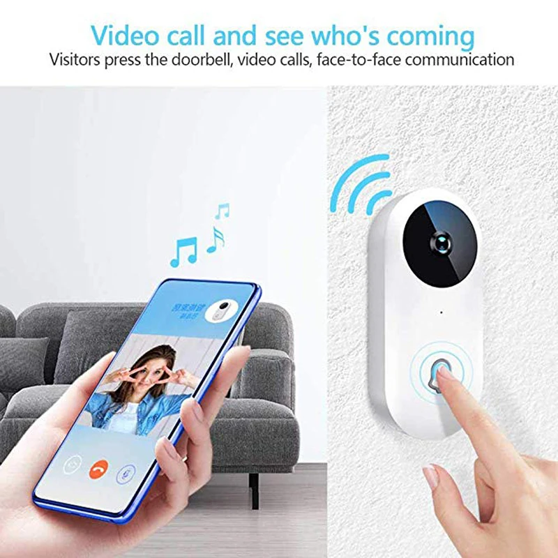 Wireless video doorbell full hd 1080P intercom home door camera mobile phone real-time smart monitoring | Безопасность и защита